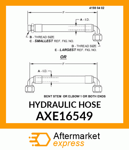 HYDRAULIC HOSE AXE16549
