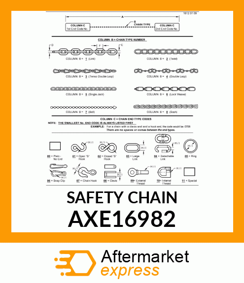 SAFETY CHAIN, HANDRAIL AXE16982