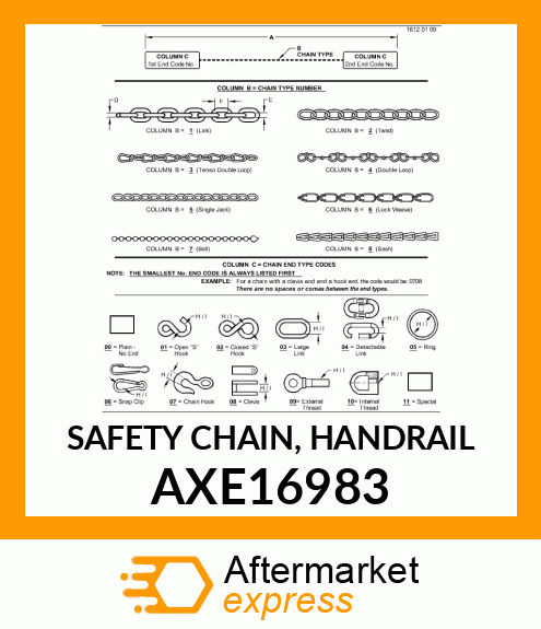 SAFETY CHAIN, HANDRAIL AXE16983