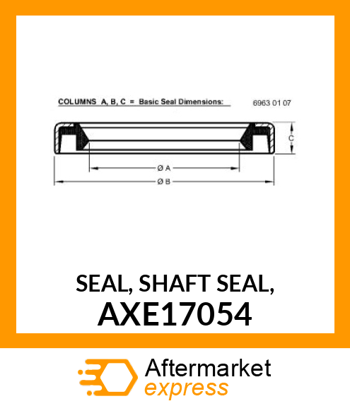 SEAL, SHAFT SEAL, AXE17054