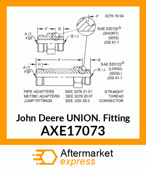 UNION FITTING, UNION FITTING, ROTAR AXE17073