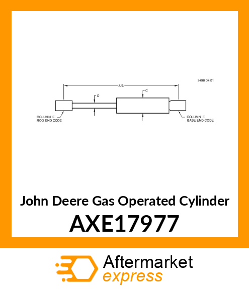 GAS OPERATED CYLINDER, LOADING AUGE AXE17977