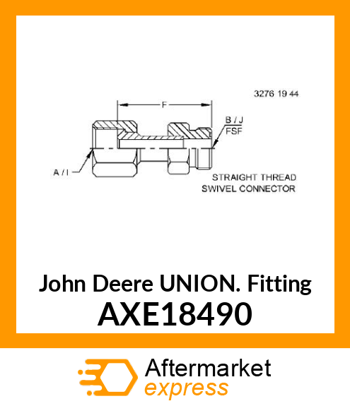 UNION FITTING, 13/16 AXE18490