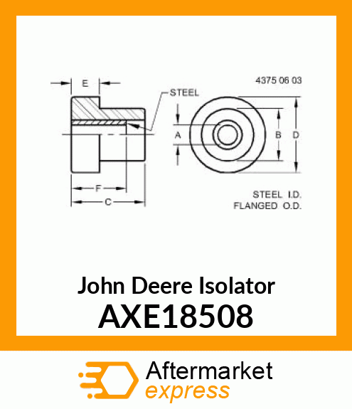 ISOLATOR, BARPLATE AXE18508