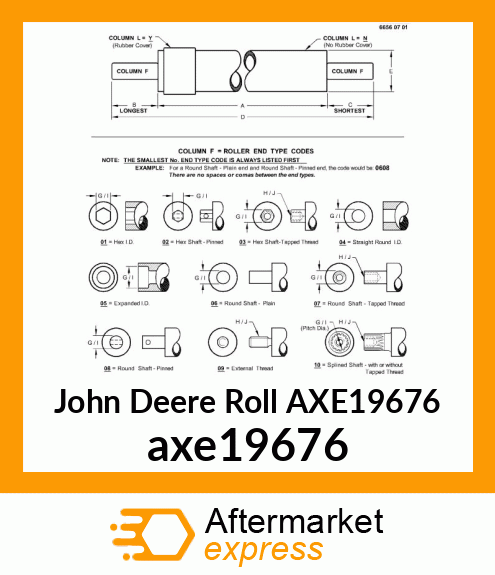 ROLL, CENTER IDLER DUAL V axe19676