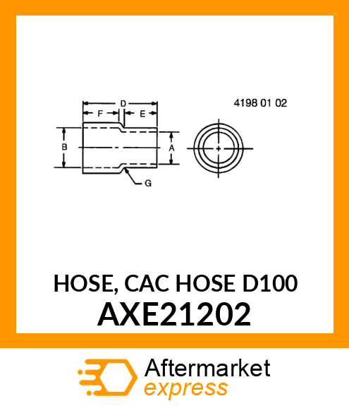 HOSE, CAC HOSE D100 AXE21202