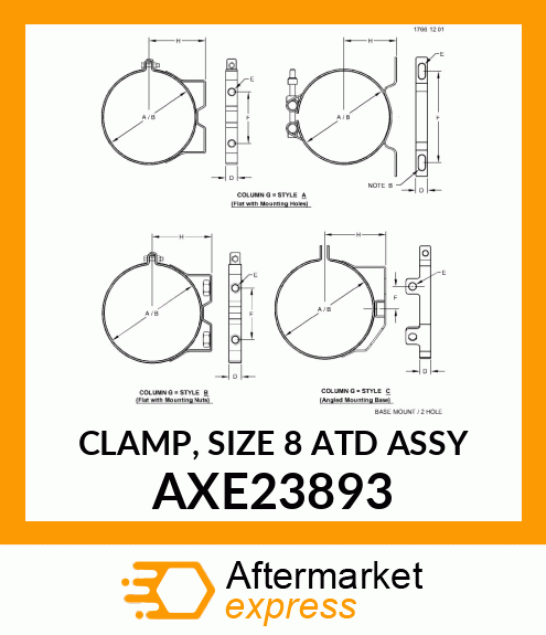 CLAMP, SIZE 8 ATD ASSY AXE23893