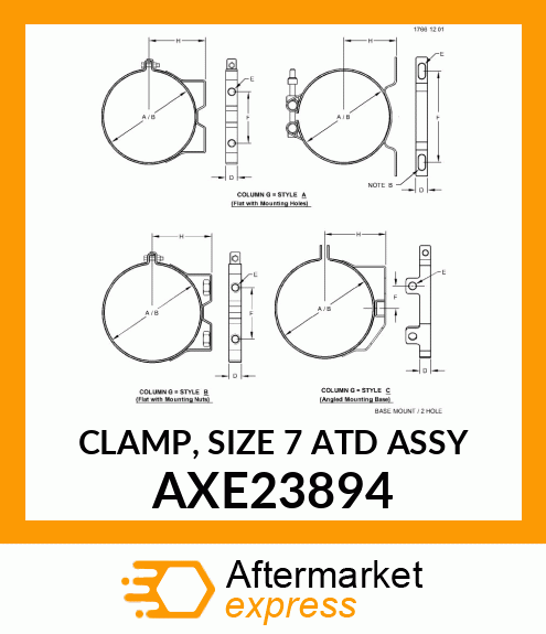 CLAMP, SIZE 7 ATD ASSY AXE23894
