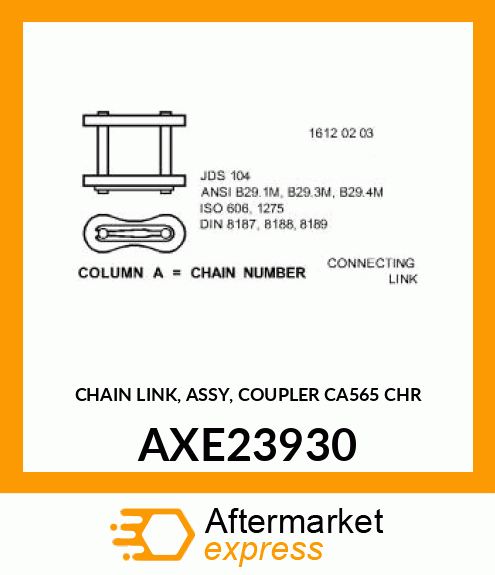CHAIN LINK, ASSY, COUPLER CA565 CHR AXE23930
