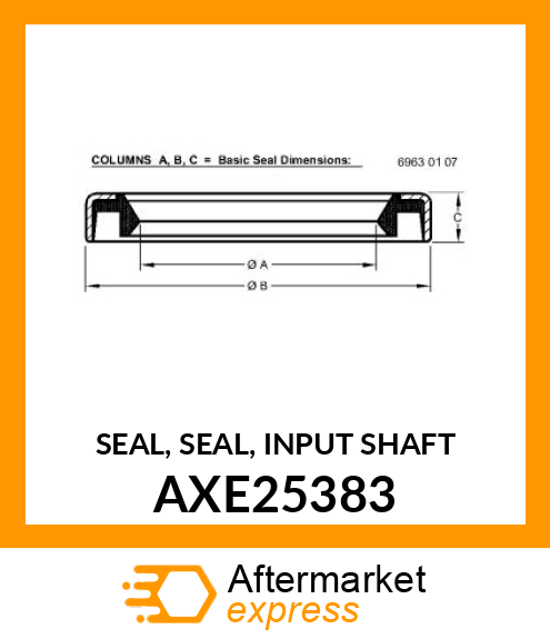 SEAL, SEAL, INPUT SHAFT AXE25383