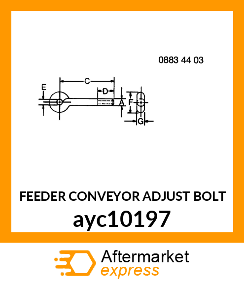 FEEDER CONVEYOR ADJUST BOLT ayc10197