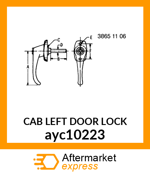 CAB LEFT DOOR LOCK ayc10223