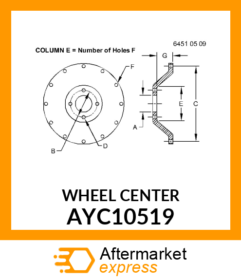 WHEEL CENTER AYC10519