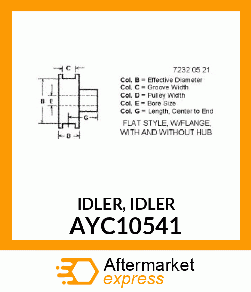 IDLER, IDLER AYC10541