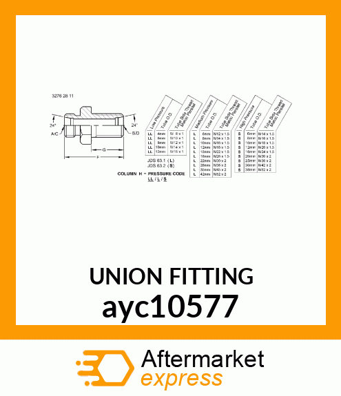 UNION FITTING ayc10577