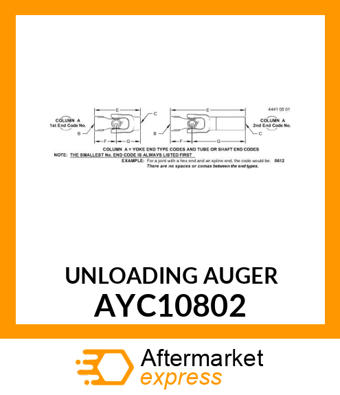 UNLOADING AUGER AYC10802