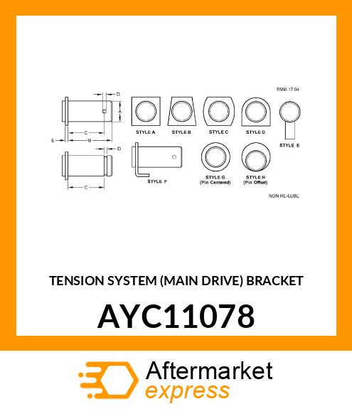 TENSION SYSTEM (MAIN DRIVE) BRACKET AYC11078