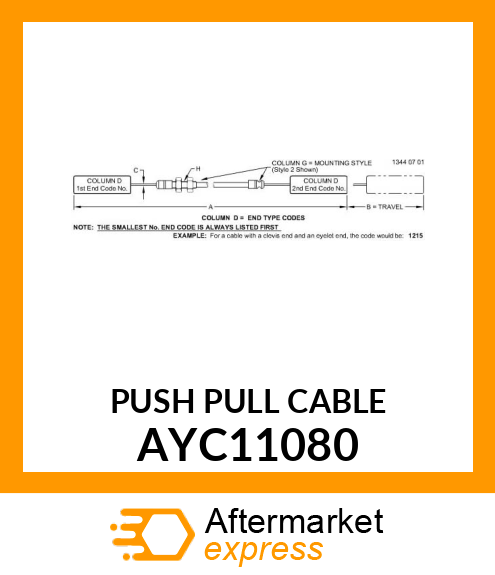 PUSH PULL CABLE AYC11080