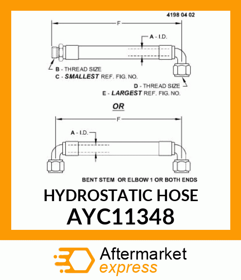 HYDROSTATIC HOSE AYC11348