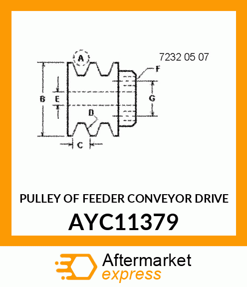 PULLEY OF FEEDER CONVEYOR DRIVE AYC11379