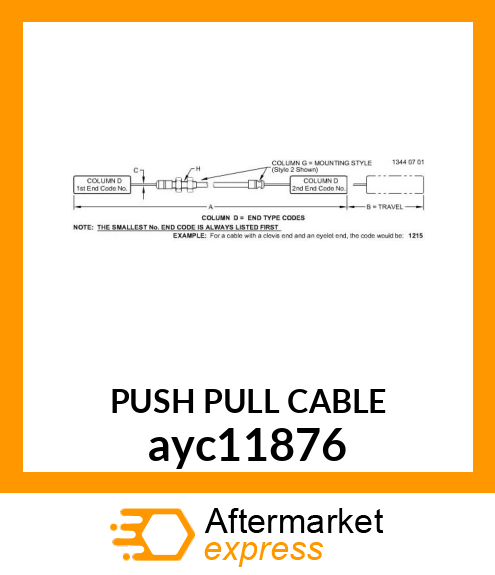 PUSH PULL CABLE ayc11876