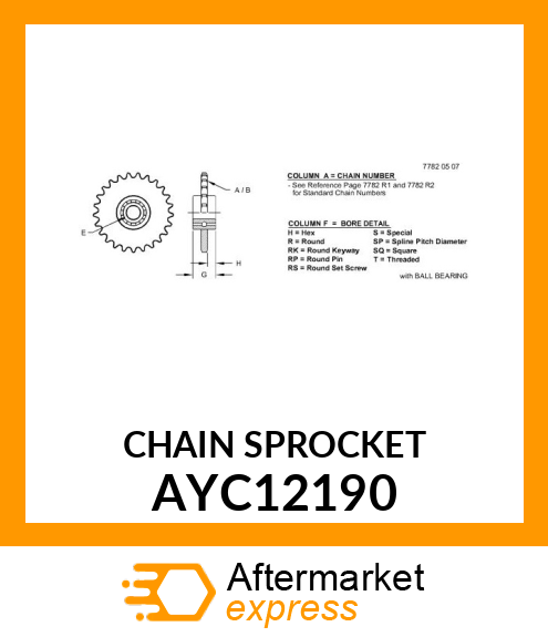 CHAIN SPROCKET AYC12190