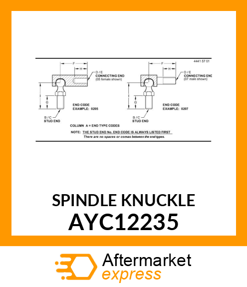 SPINDLE KNUCKLE AYC12235