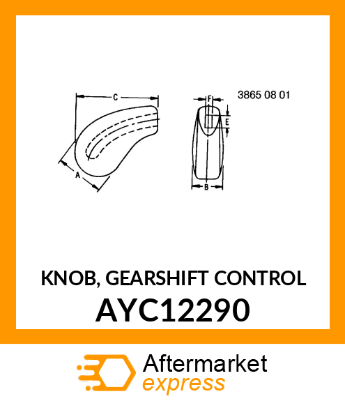 KNOB, GEARSHIFT CONTROL AYC12290