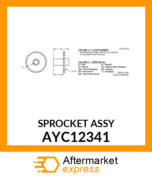 SPROCKET ASSY AYC12341