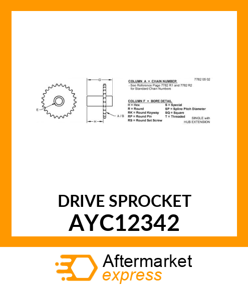 DRIVE SPROCKET AYC12342