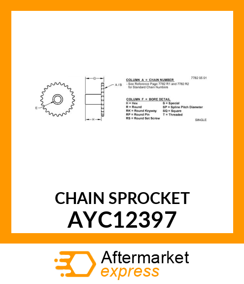 CHAIN SPROCKET AYC12397