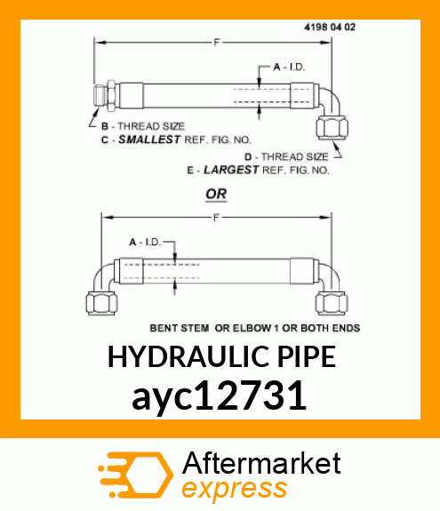 HYDRAULIC PIPE ayc12731