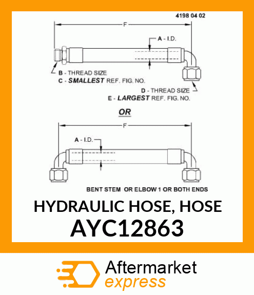 HYDRAULIC HOSE, HOSE AYC12863