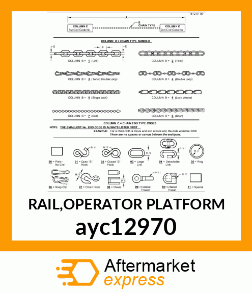 RAIL,OPERATOR PLATFORM ayc12970