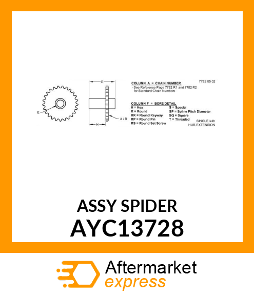 ASSY SPIDER AYC13728