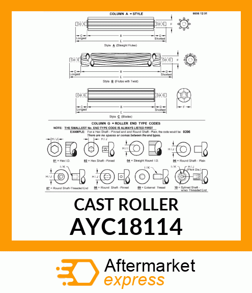 CAST ROLLER AYC18114