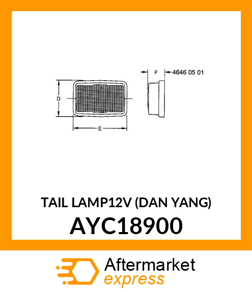 TAIL LAMP12V (DAN YANG) AYC18900