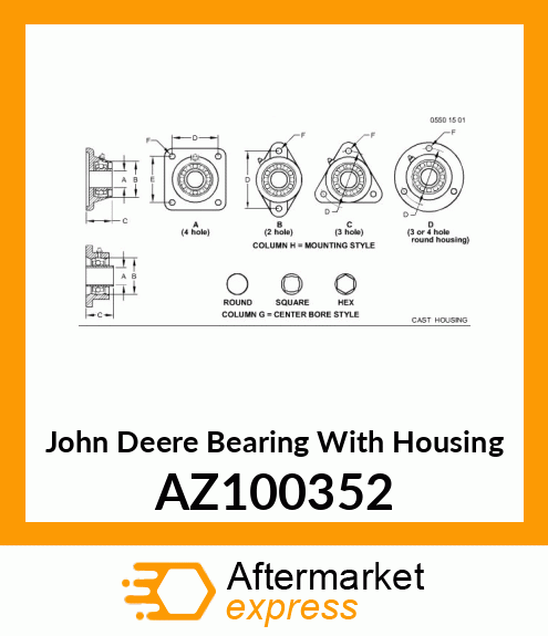 Bearing With Housing AZ100352