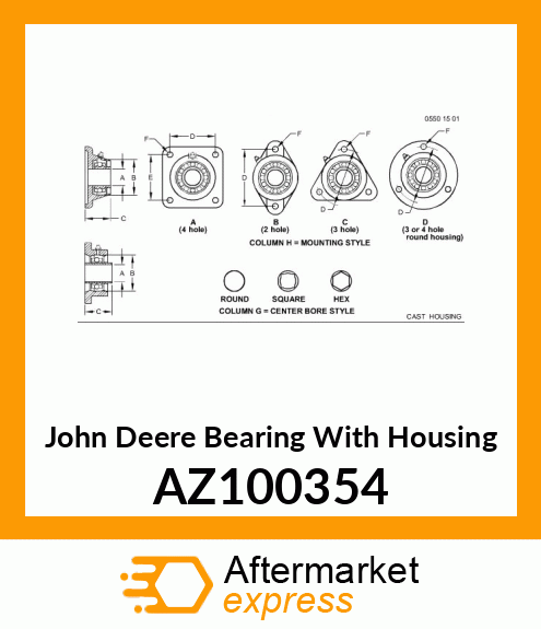 Bearing With Housing AZ100354
