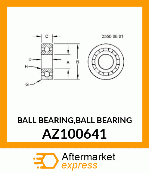 BALL BEARING,BALL BEARING AZ100641