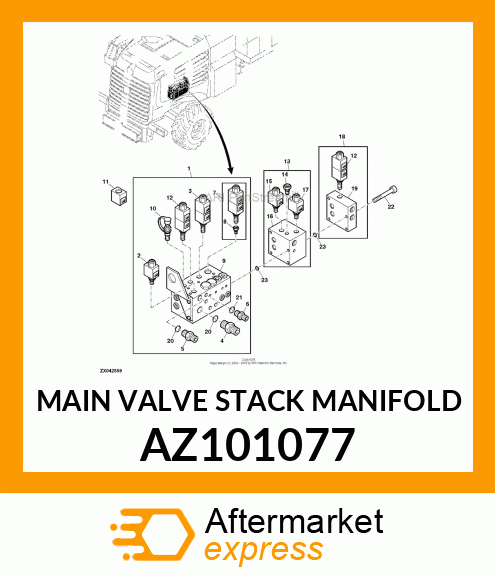 MAIN VALVE STACK MANIFOLD AZ101077
