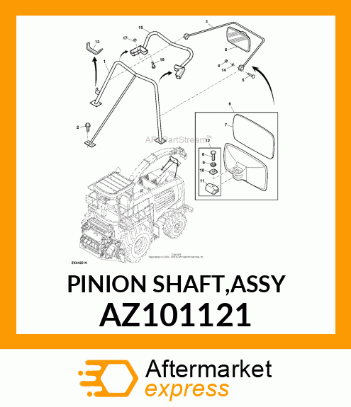 PINION SHAFT,ASSY AZ101121