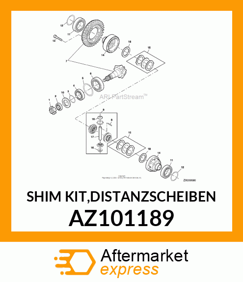 SHIM KIT,DISTANZSCHEIBEN AZ101189