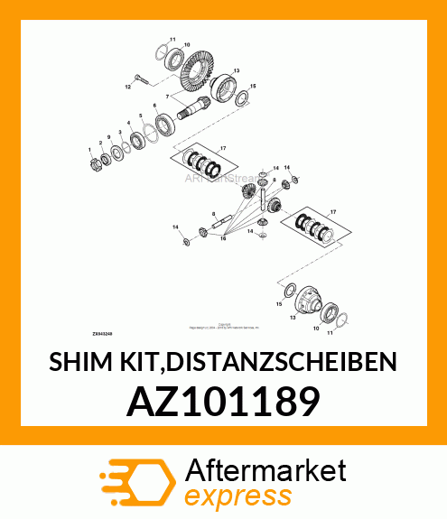 SHIM KIT,DISTANZSCHEIBEN AZ101189