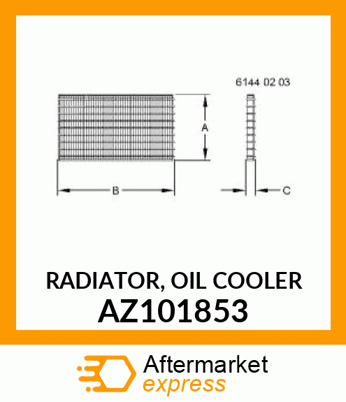 RADIATOR, OIL COOLER AZ101853