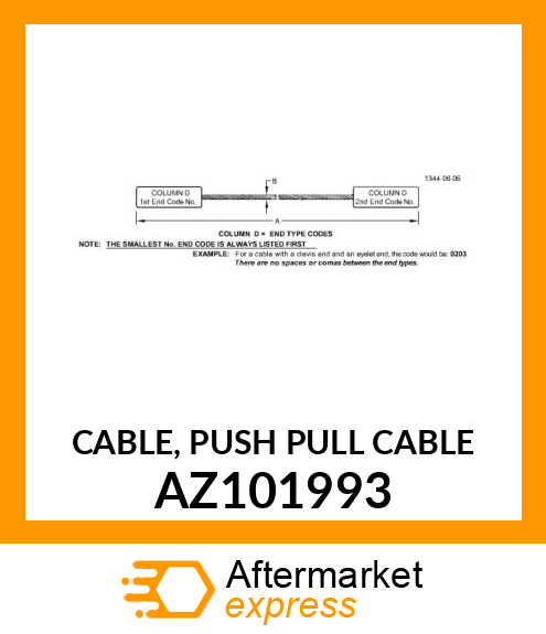 CABLE, PUSH PULL CABLE AZ101993