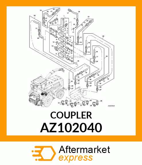 HYDR.QUICK COUPLER SOCKET AZ102040