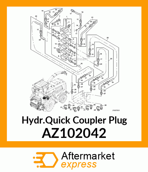 Hydr.Quick Coupler Plug AZ102042