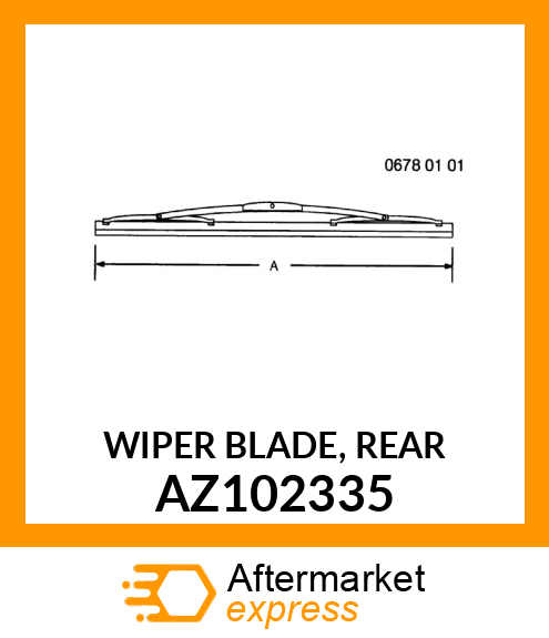 WIPER BLADE, REAR AZ102335