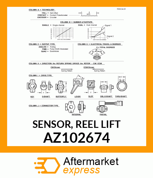 SENSOR, REEL LIFT AZ102674